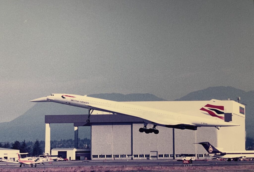 Professional Flight Centre Duchess at YVR with Concorde