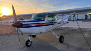 Cessna 152 C-GBJD Parked on Ramp at Boundary Bay Airport
