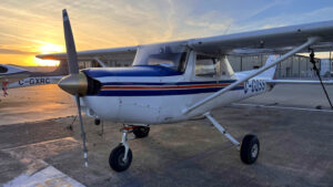 Cessna 152 C-GQSS Parked on Ramp at Boundary Bay Airport