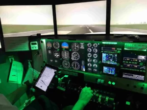 RedBird Full Motion IFR Simulator - Taking Off